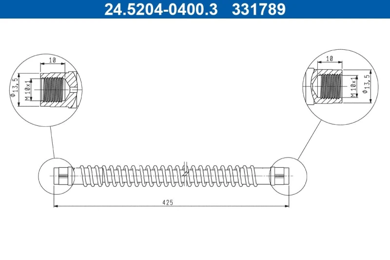 Image of Brake hose ATE 24.5204-0400.3