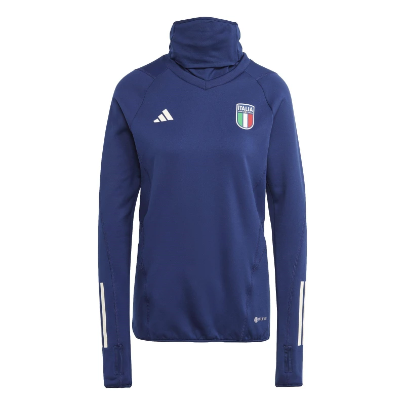 Image of adidas Italy Tiro 23 Pro Warm Top Womens Navy female 8 (XS)