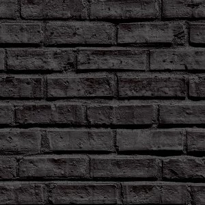 Image of Arthouse Black Brick Wallpaper