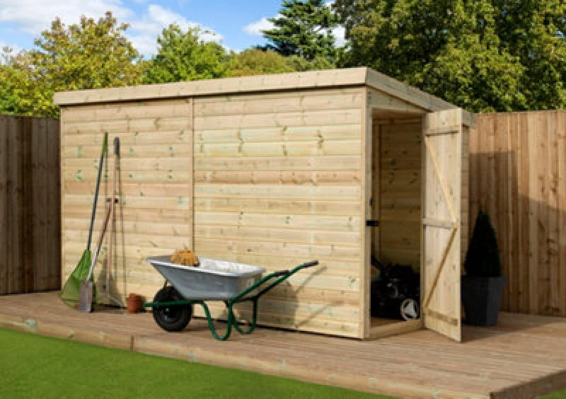 Image of Empire Sheds Empire 2000 Pent 9X7 Pressure Treated Tongue And Groove Wooden Garden Shed Door Right Side Panel (9' X 7' / 9ft X 7ft) (9X7)