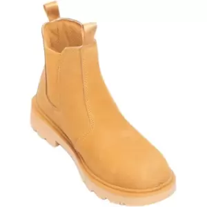 Image of Grafters Mens Grinder Safety Twin Gusset Leather Dealer Boots (10 UK) (Honey Nubuck) - Honey Nubuck