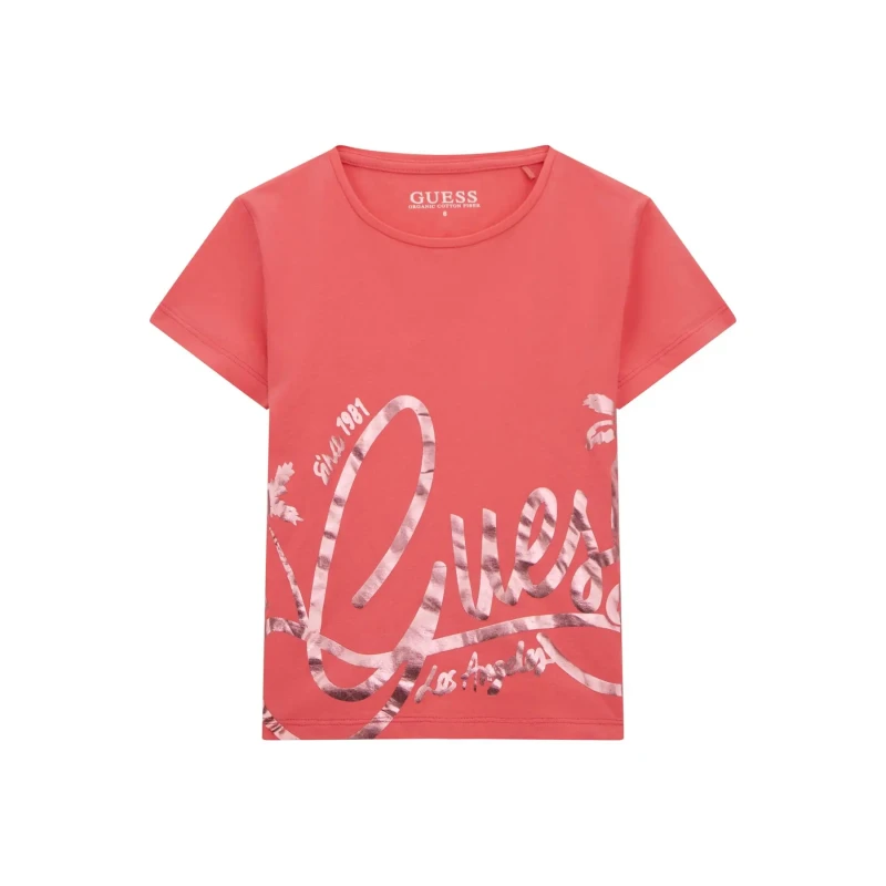 Image of Guess Girl's T-Shirt Guess Midi Rose Female 8 ans