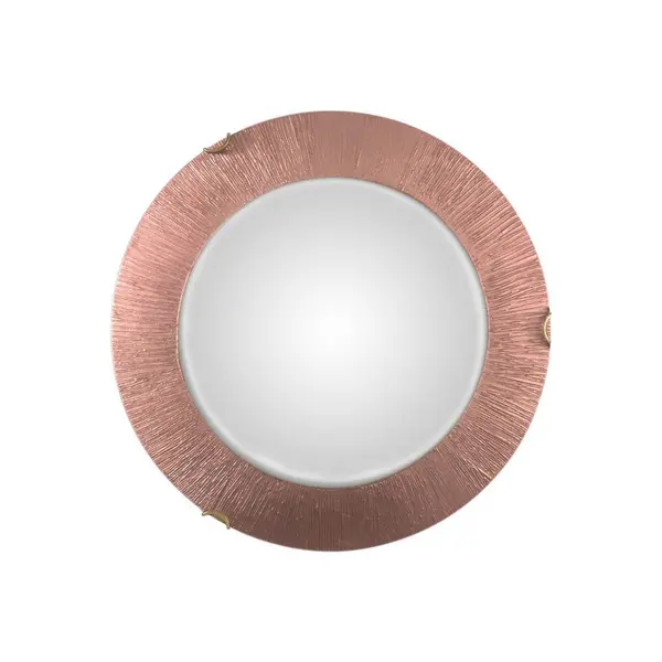 Image of Moon Lifestyle Glass Simple Flush Ceiling Light Antique Brass - Sun Copper Finish, 2x E27