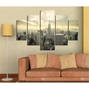 Image of ST004 Multicolor Decorative MDF Painting (5 Pieces)