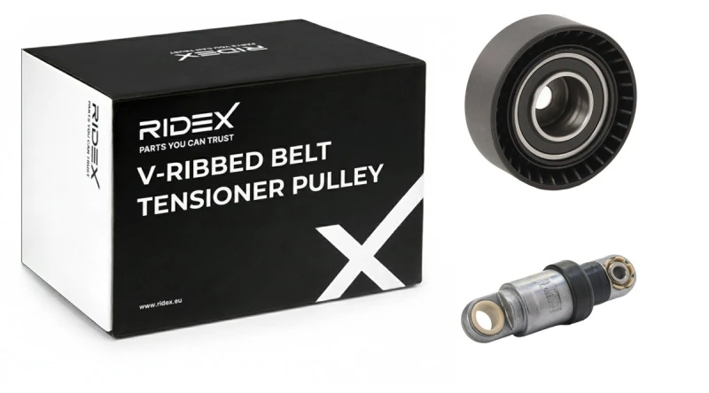 Image of RIDEX 310T0477 Tensioner Pulley Tensioner Pulley,v-ribbed belt (310)