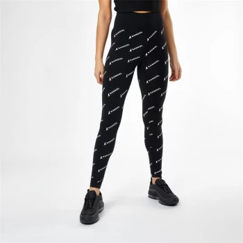 Image of Kangol Logo Leggings Ladies - Black AOP