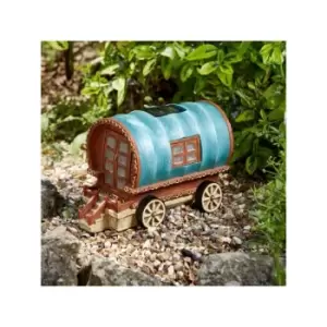 image of Solar Powered Fairy House - Gypsy Rose Caravan