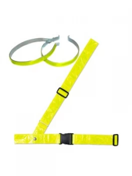 image of Coyote Fasi Sam Browne Belt Yellow With Reflective Trouser Bands