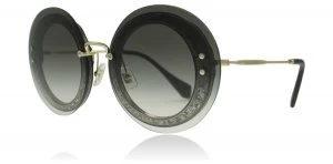 Image of Miu Miu Reveal Sunglasses Transparent Glitter UES0A7 64mm
