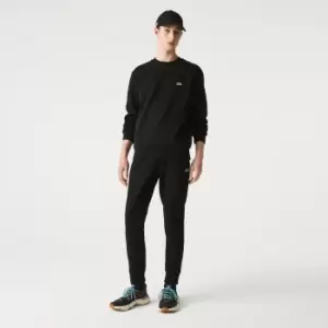 Image of Mens Lacoste Organic Cotton Fleece Trackpants Size 11 - 6XL Black