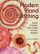 Image of modern hand stitching dozens of stitches with creative free form variations