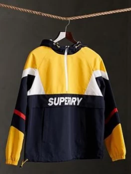 image of Superdry Colour Block Overhead Jacket, Yellow, Size 6, Women