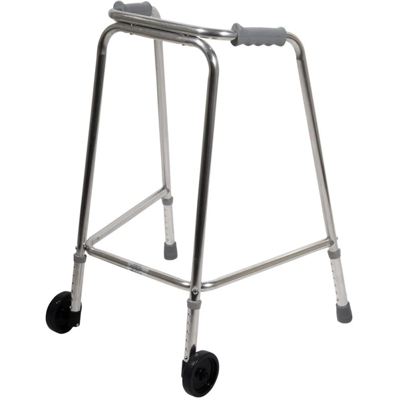 Image of Loops Lightweight Aluminium Walking Frame with Wheels - 590 to 690 Height - Paediatric Multi