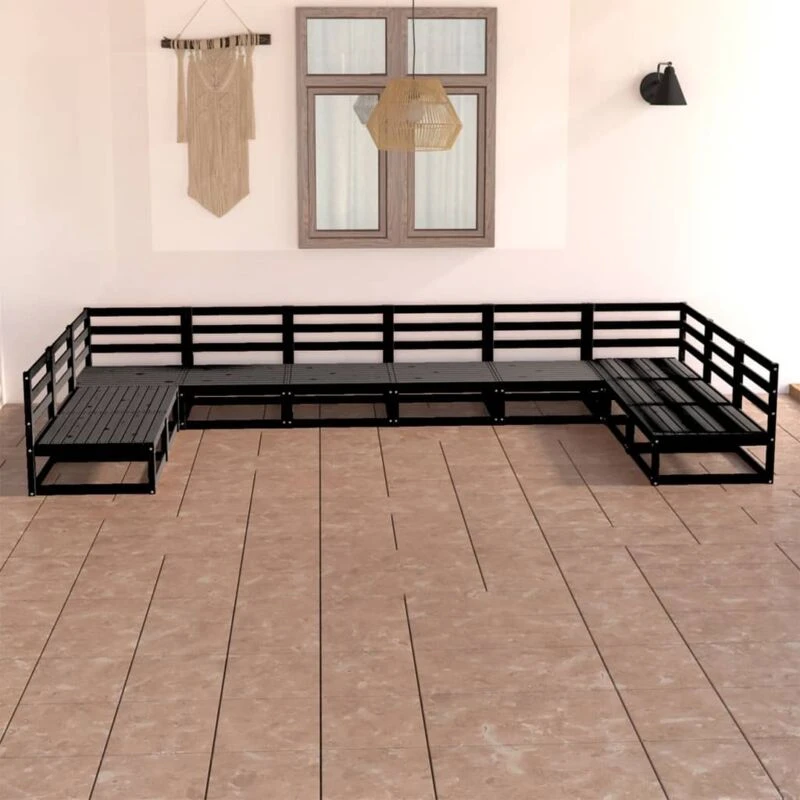 Image of VIDAXL 10 Piece Garden Lounge Set Solid Pinewood Vidaxl 8720286472569