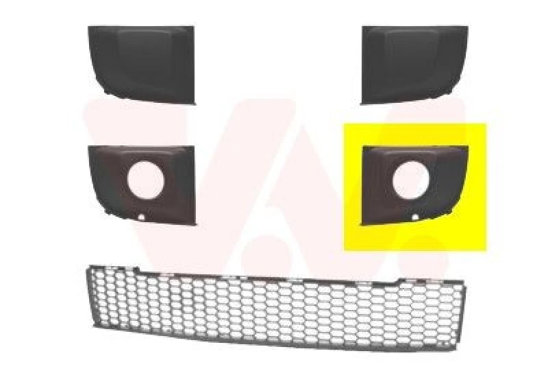 Image of VAN WEZEL Bumper grill VAN WEZEL 1604593