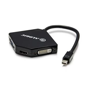 image of ALOGIC Mini DisplayPort to HDMI VGA DVI Adapter, 3-in-1 Mini DP to HDMI/VGA/DVI Converter, Thunderbolt 3 Compatible,...