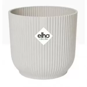 image of Elho Vibes Fold Round 14cm Display Pot SILKY White NWT7087