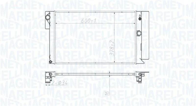Image of MAGNETI MARELLI Engine radiator MAGNETI MARELLI 350213173100