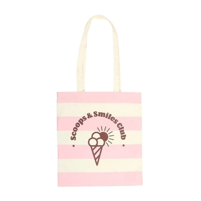 Image of Something Different Womens Scoops & Smiles Club Polycotton Tote Bag Multicolor Female