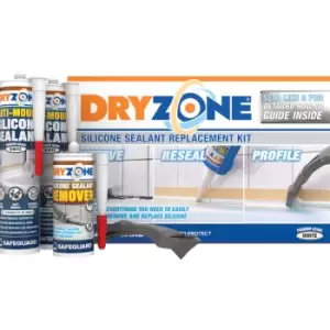 image of Safeguard Dryzone Silicone Sealant Replacement Kit 310ml Rubber