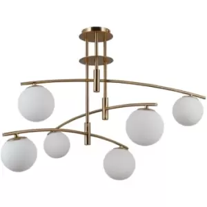 image of Netlighting Senai Modern 6 Light Globe Ceiling Light, G9 - ITLPND-31322-6-HB