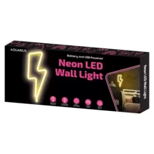 Image of Aquarius Neon Light 30X16cm - Lightning Bolt