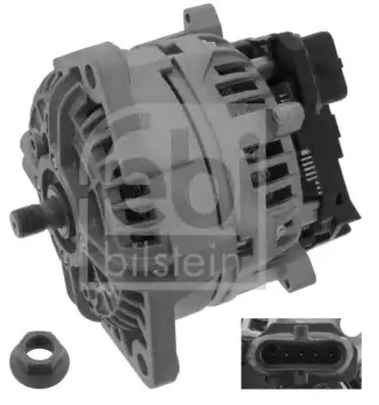Image of FEBI BILSTEIN 48952 Generator Alternator Charging Current: 80A, Voltage: 24V Alternator (4)