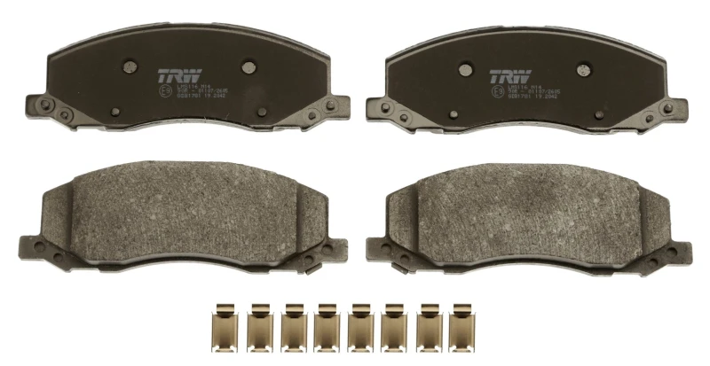 Image of TRW GDB1781 Brake pad set with acoustic wear warning, with accessories Brake Pad Set,disc brake (402)