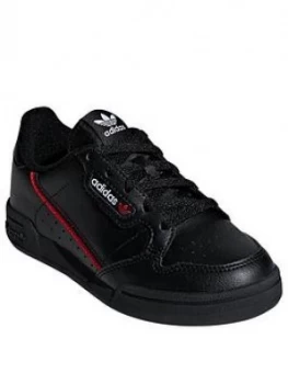 Image of Adidas Originals Continental 80 Childrens Trainers - Black