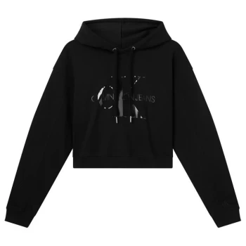 Image of Calvin Klein Jeans Tonal Mono Hoodie - BEH CK BLACK