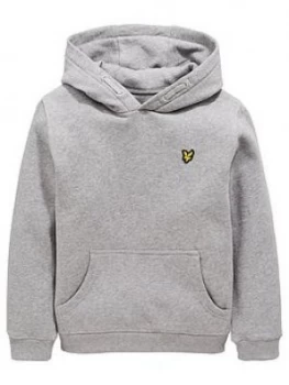 Image of Lyle & Scott Boys Classic Overhead Hoody, Grey Heather, Size 7-8 Years