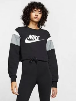 image of Nike NSW Heritage Sweatshirt - Black Size M Women