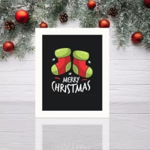 Image of BCTNOEL-008 Multicolor Decorative Framed MDF Painting