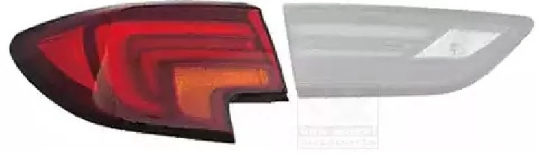 Image of VAN WEZEL 3810925 Rear light Outer section, with bulb holder, Left, LED Combination Rearlight (391)