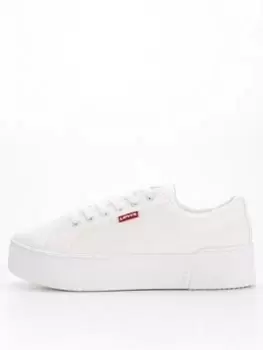 image of Levis Tijuana 2.0 Trainer - White, Beige, Size 4, Women