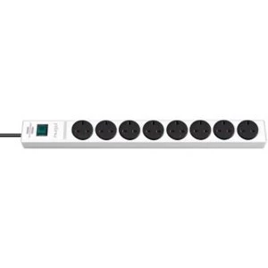 Image of Brennenstuhl Multi Socket Hugo 8 Socket 2m White