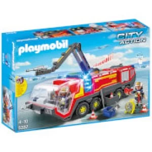 image of Playmobil City Action Airport Fire Engine with Lights and Sound (5337)