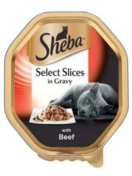 Sheba Alutray Select Slices Beef in Gravy Cat Food 85g