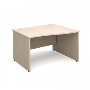 image of Maestro 25 PL Right Hand Wave Desk 1200mm - Maple Panel Leg Design