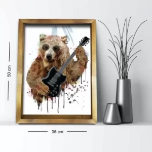 Image of 3550AHS-013 Multicolor Decorative Framed MDF Painting