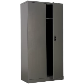 image of Sealey 5 Shelf Clothes Rail Cabinet / Locker Grey