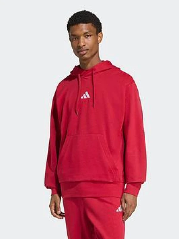 Image of Adidas Hooded sweatshirt adidas Essentials Feelcozy Fleece Rouge Male XS
