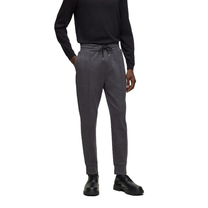 Image of Boss Mens Lamont Closed Hem Fleece Joggers Black male S