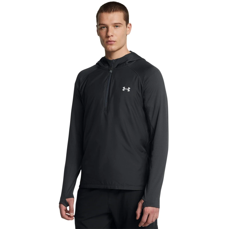 Image of Under Armour Mens Trail Run Performance Hoodie Grey male S