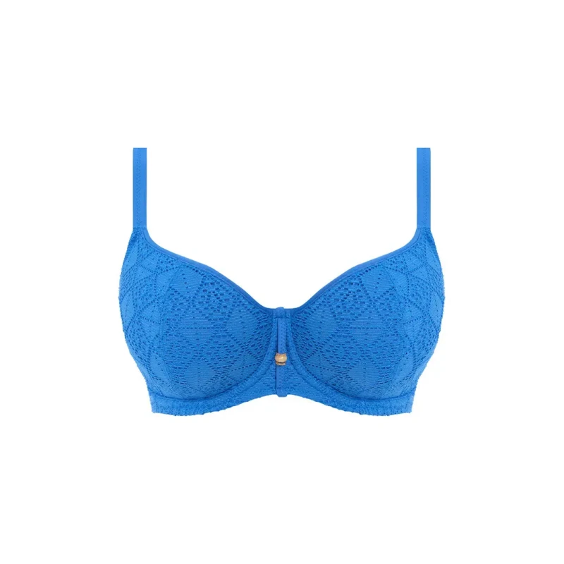 Image of Freya Womens sweetheart neckline swimsuit top Freya Nomad Nights Bleu Female 80L