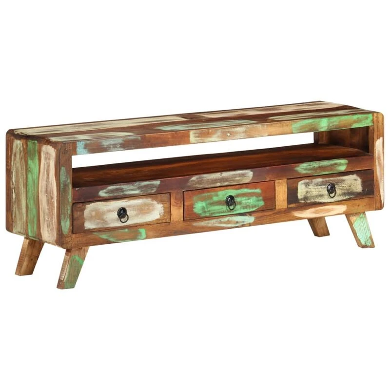 Image of VIDAXL TV Cabinet Multicolour 110x30x40cm Solid Reclaimed Wood Vidaxl 8720286602645