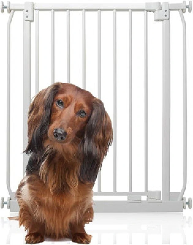 Image of Bettacare Elite Pressure Dog Gate, 107Cm - 116Cm, Matt White, Pressure Fit Pet Gate For Dog And Puppy