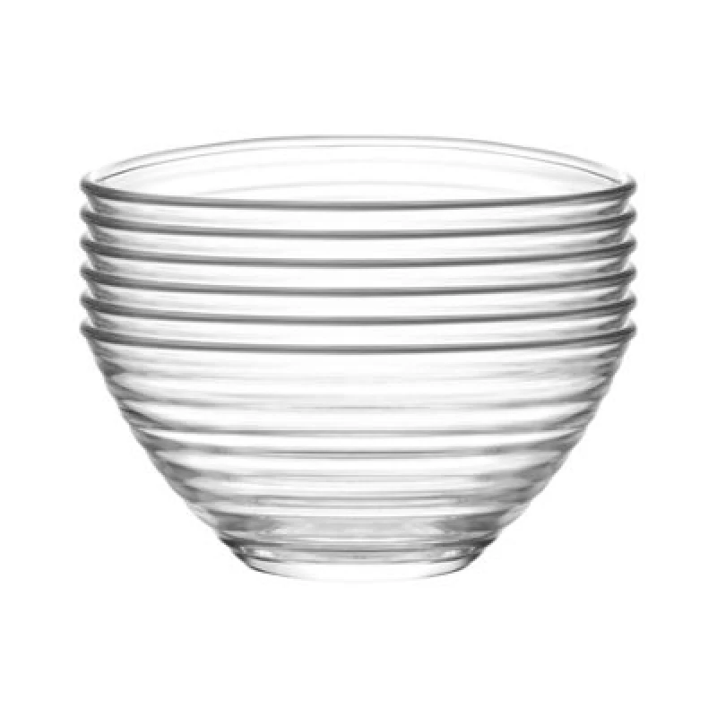 Image of LAV Derin Glass Serving Bowls 11cm Pack of 6 Clear unisex
