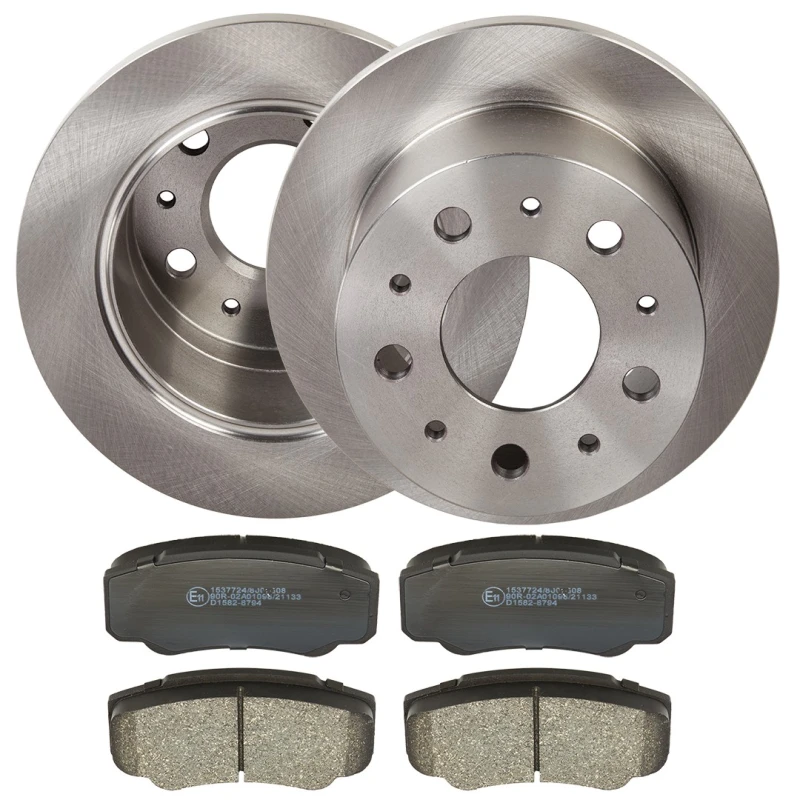 Image of RIDEX 3405B1812 Brake disc and pads set Rear Axle, Brake Disc Type: Solid, excl. wear warning contact Brake Set,disc brakes (3405)