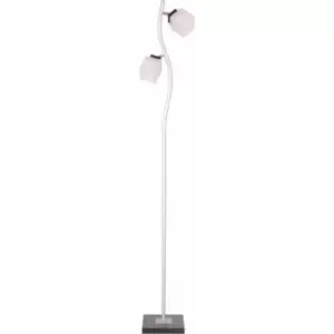 Image of Dana Task Floor Lamp With Glass Shade, Wenge, 2x E14